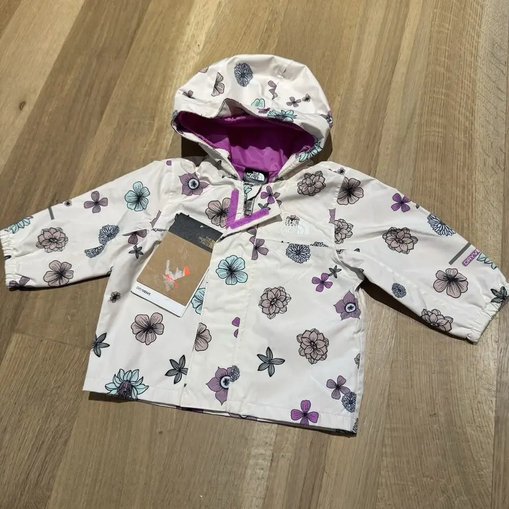 The North Face Baby Antora Rain Jacket, White Dune, NWT, 0-3 Months